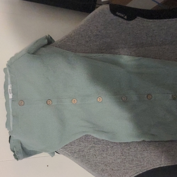 XL Green/teal dress from Ardene's curly fringe at top of collar and bottom. - Picture 4 of 5